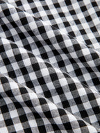 Gingham Collared Halter Belted Midi Dress