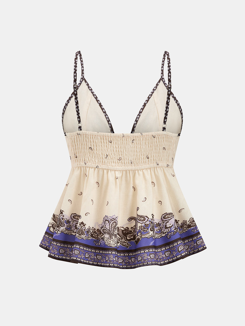 Paisley Print Cami Top & Wide Leg Pants Set