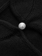 Scallop Trim Keyhole Knit Top