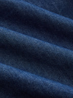 Square Neck Gathered Seam Denim Maxi Dress