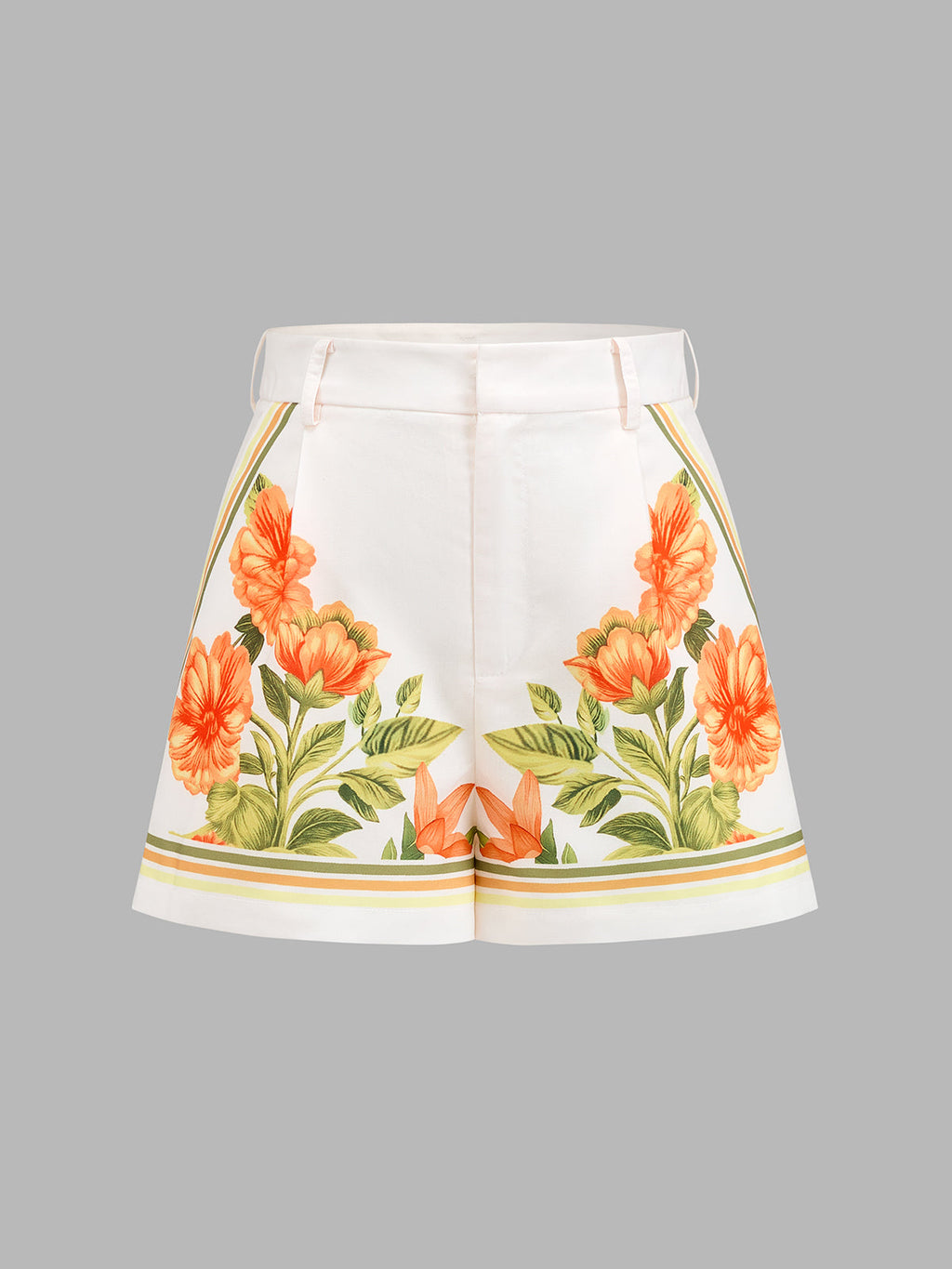 Floral Print Halter Top & Shorts Set
