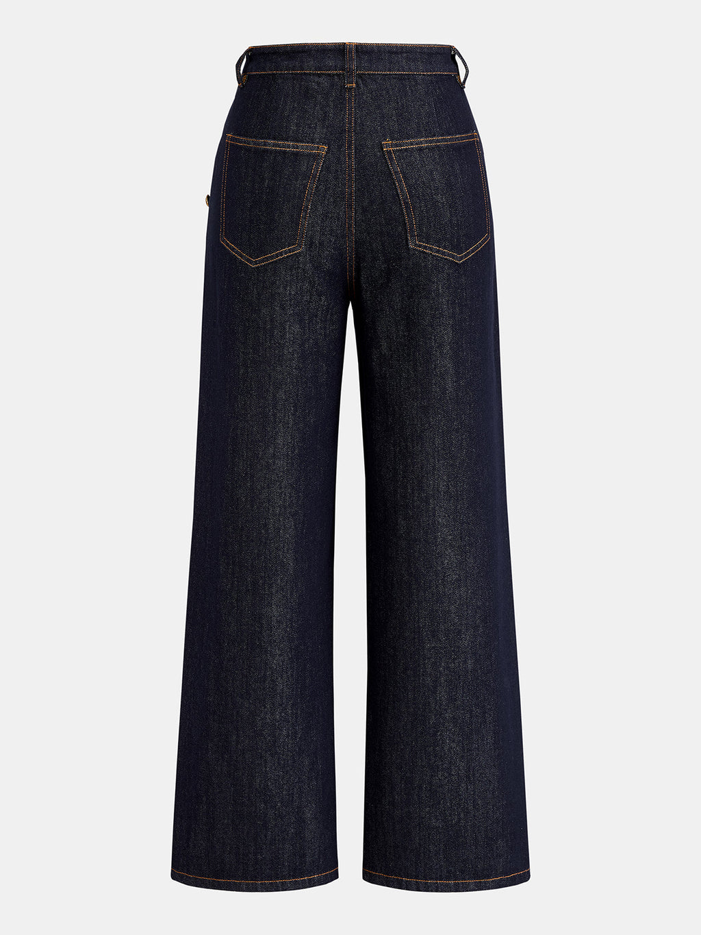 Double Row Metal Detail Denim Pants