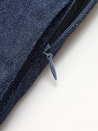 Belted A-Line Denim Cami Midi Dress