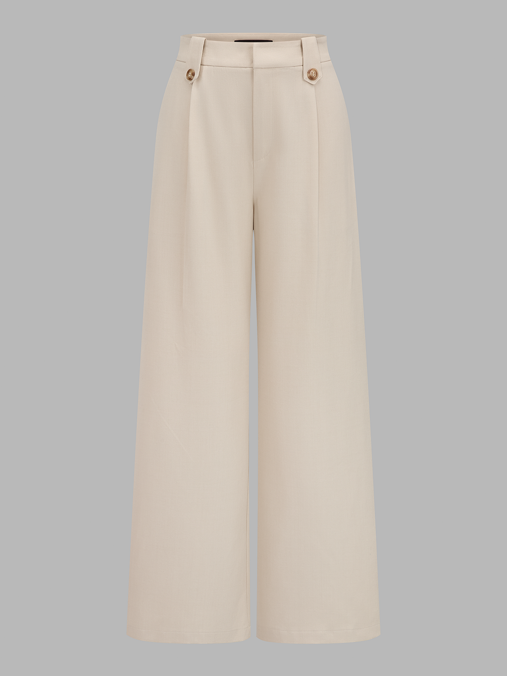 V-Neck Button Vest & Wide Leg Pants Set