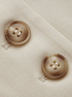 V-Neck Button Vest & Wide Leg Pants Set