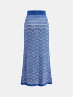 Chevron Knit Sleeveless Top & Maxi Skirt Set