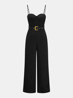 Belted Cami Wide Leg Jumpsuit