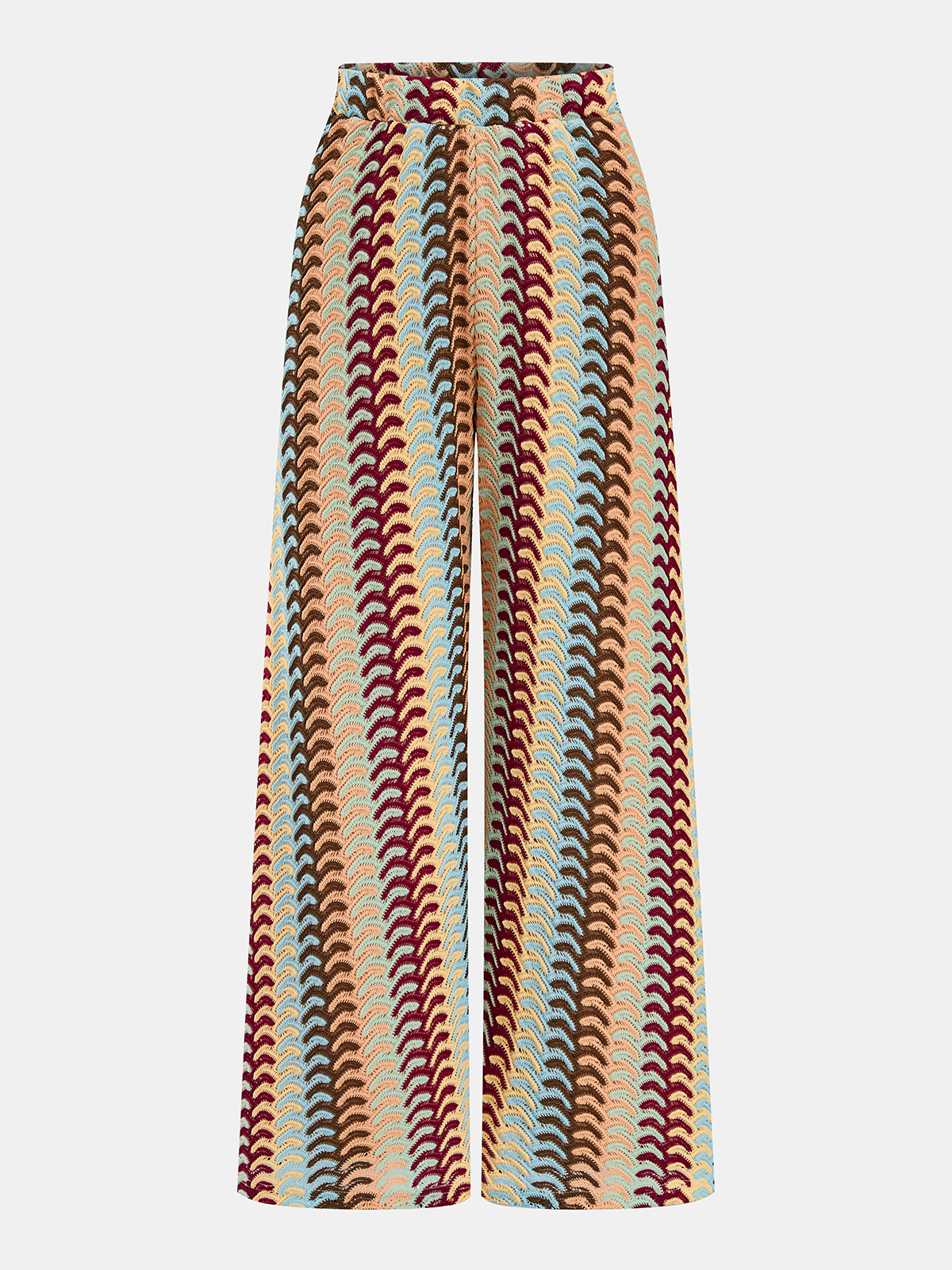 Multicolor Striped Knit Halter Top & Pants Set