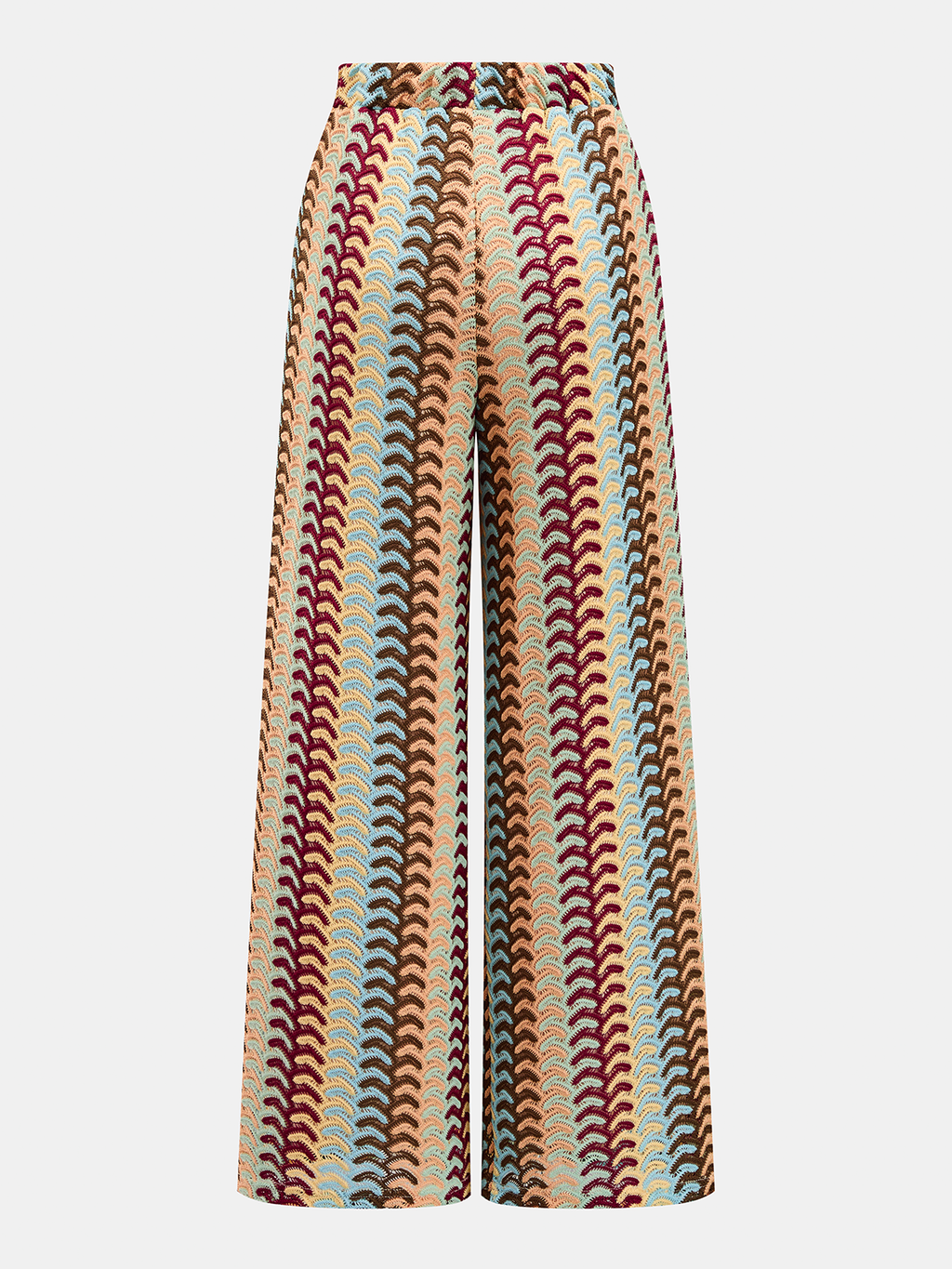 Multicolor Striped Knit Halter Top & Pants Set