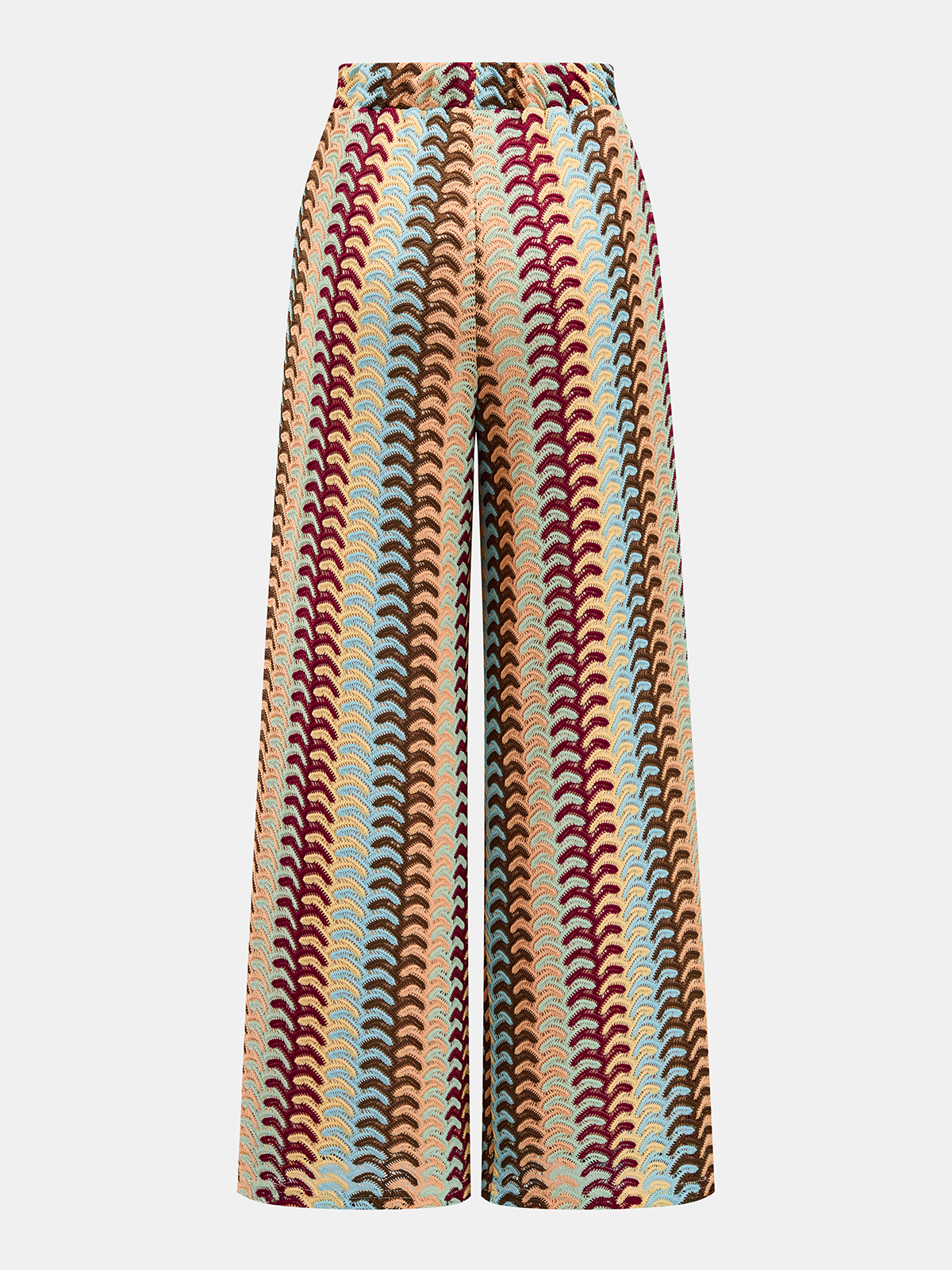 Multicolor Striped Knit Halter Top & Pants Set