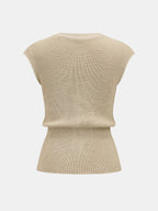 V-Neck Metal Accent Knit Vest