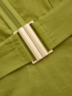 Cutout Sleeveless Cotton Linen Maxi Dress