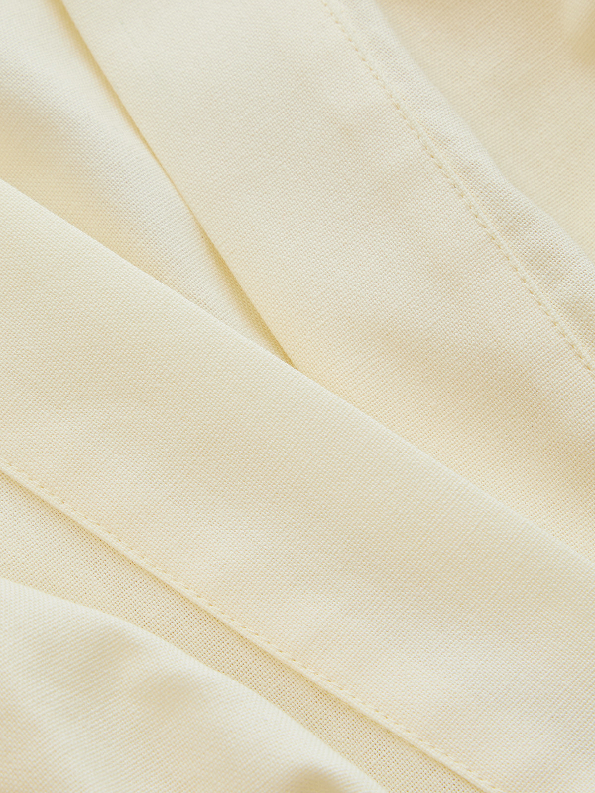 V-Neck Cinched Waist Cotton Linen Blouse