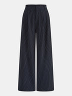 Pinstriped Sleeveless Shirt & Pants Set
