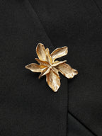 Flower Buttons Cap Sleeve Blouse