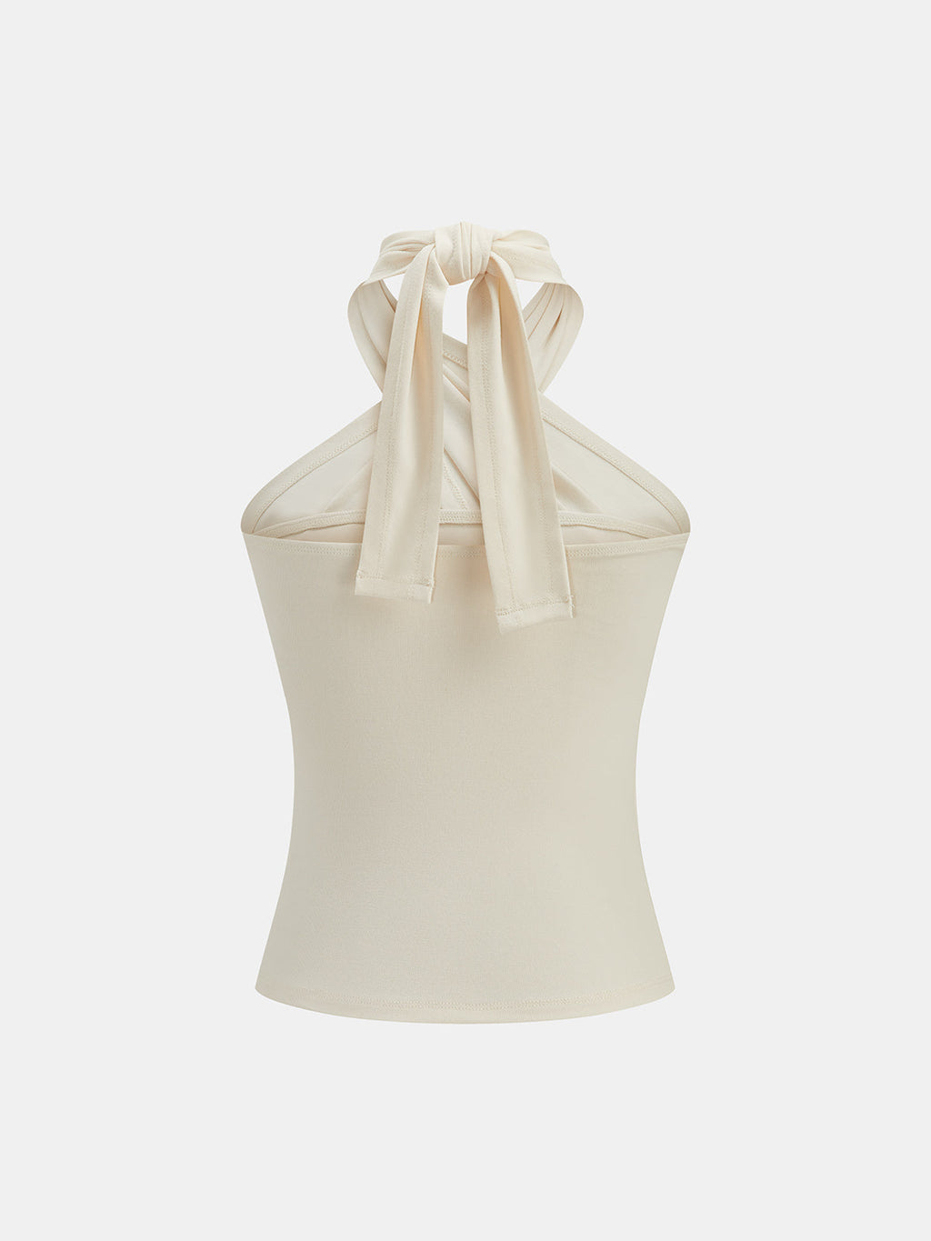 Cross Tie Halter Slim Top