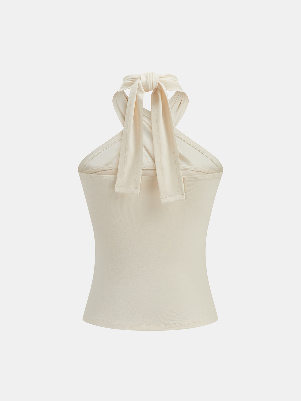 Cross Tie Halter Slim Top