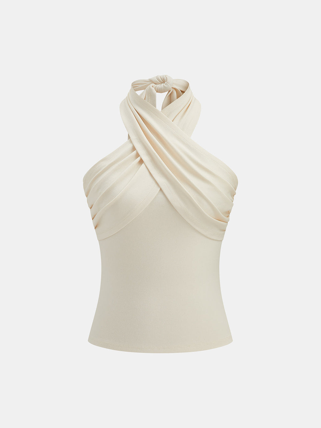 Cross Tie Halter Slim Top