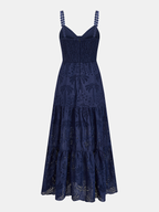 Eyelet Embroidery Tiered Cami Dress