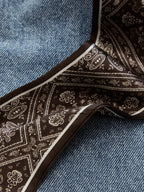 Bandana Belted Seam Detail Barrel Jeans