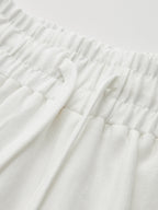 Drawstring Waist Hollow Wide Leg Pants