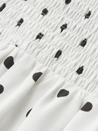 Bow Strap Polka Dot Midi Slip Dress