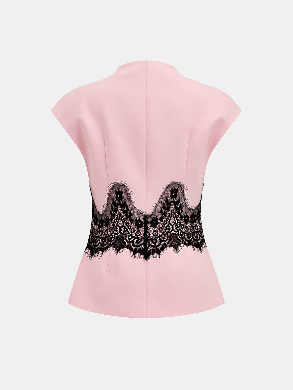 Lace Panel Cap Sleeve Blouse & Pants Set