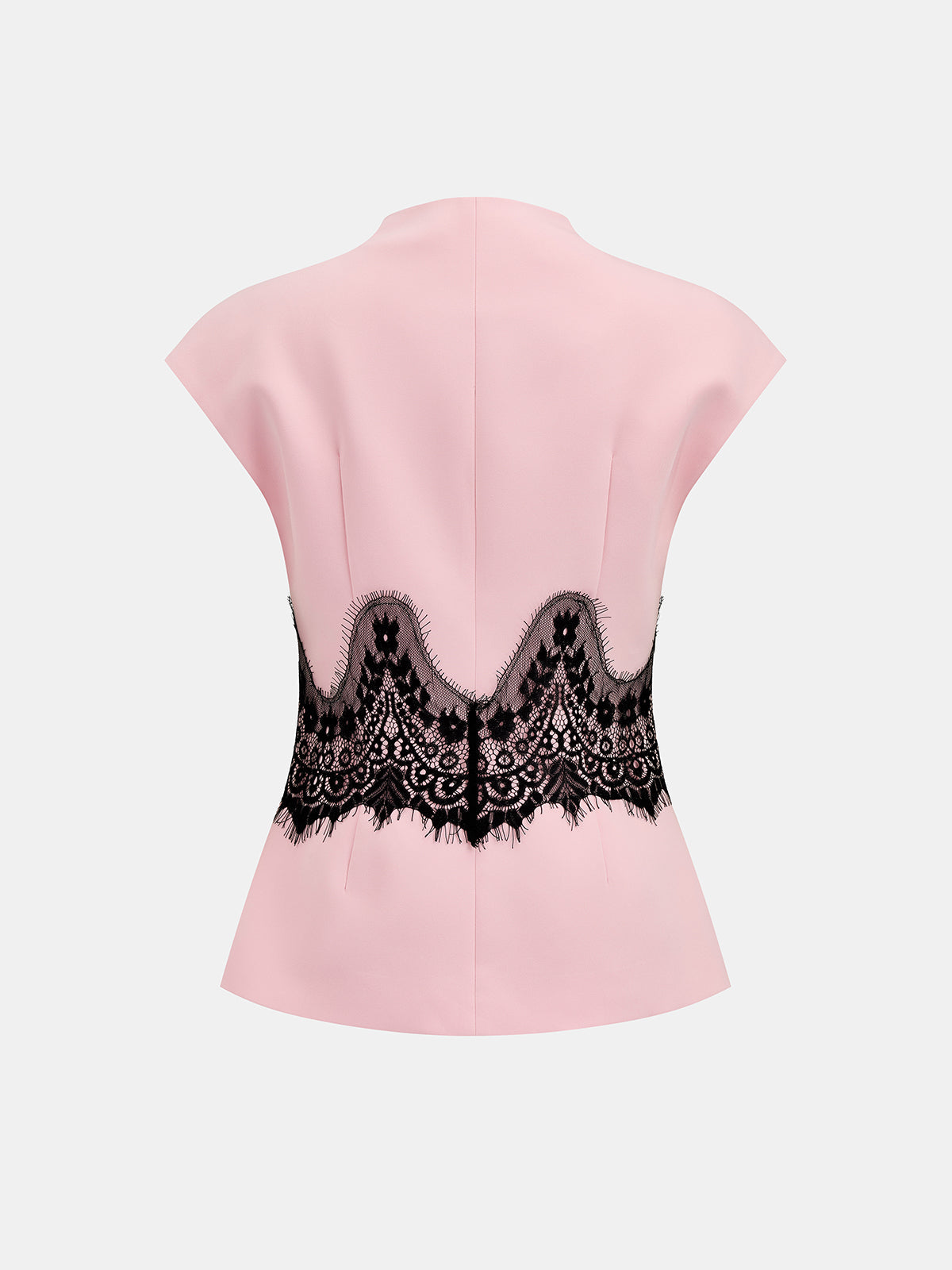 Lace Panel Cap Sleeve Blouse & Pants Set