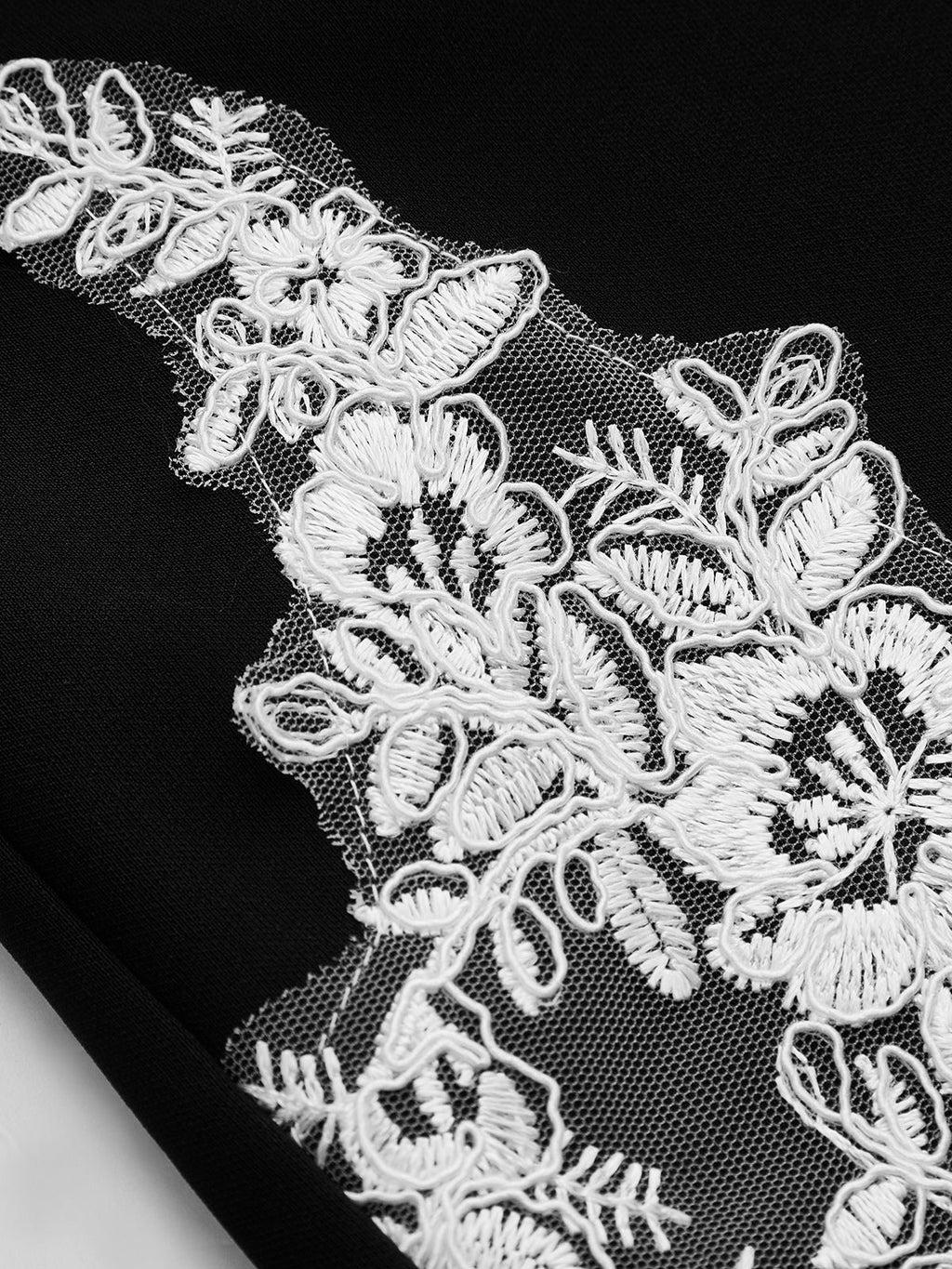 Lace Patch Two Piece Pants Set
