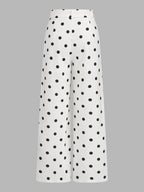 Polka Dot Twist Top & Belted Pants Set