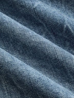 Denim Tie-Neck Midi Dress