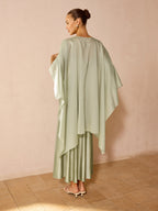 Sheer Capelet & Cami Dress Two-Piece Set