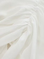 Draped Cowl Neck Sleeveless Fitted Top