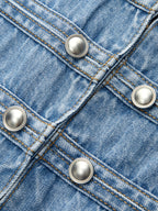 Napoleon Style Double Breasted Denim Vest