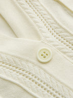 Ruffled Button-Down Knit Top