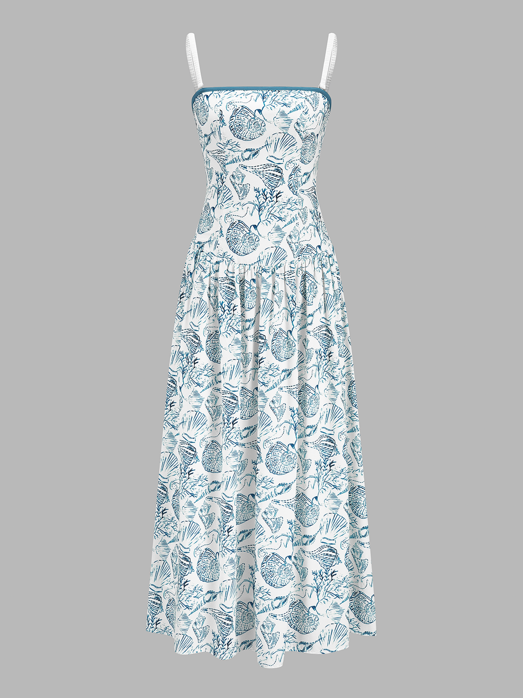 Seashell Print Cami Maxi Dress