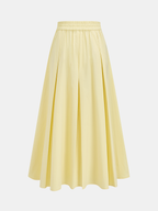 3D Floral Crop Top & Pleated Midi Skirt Set