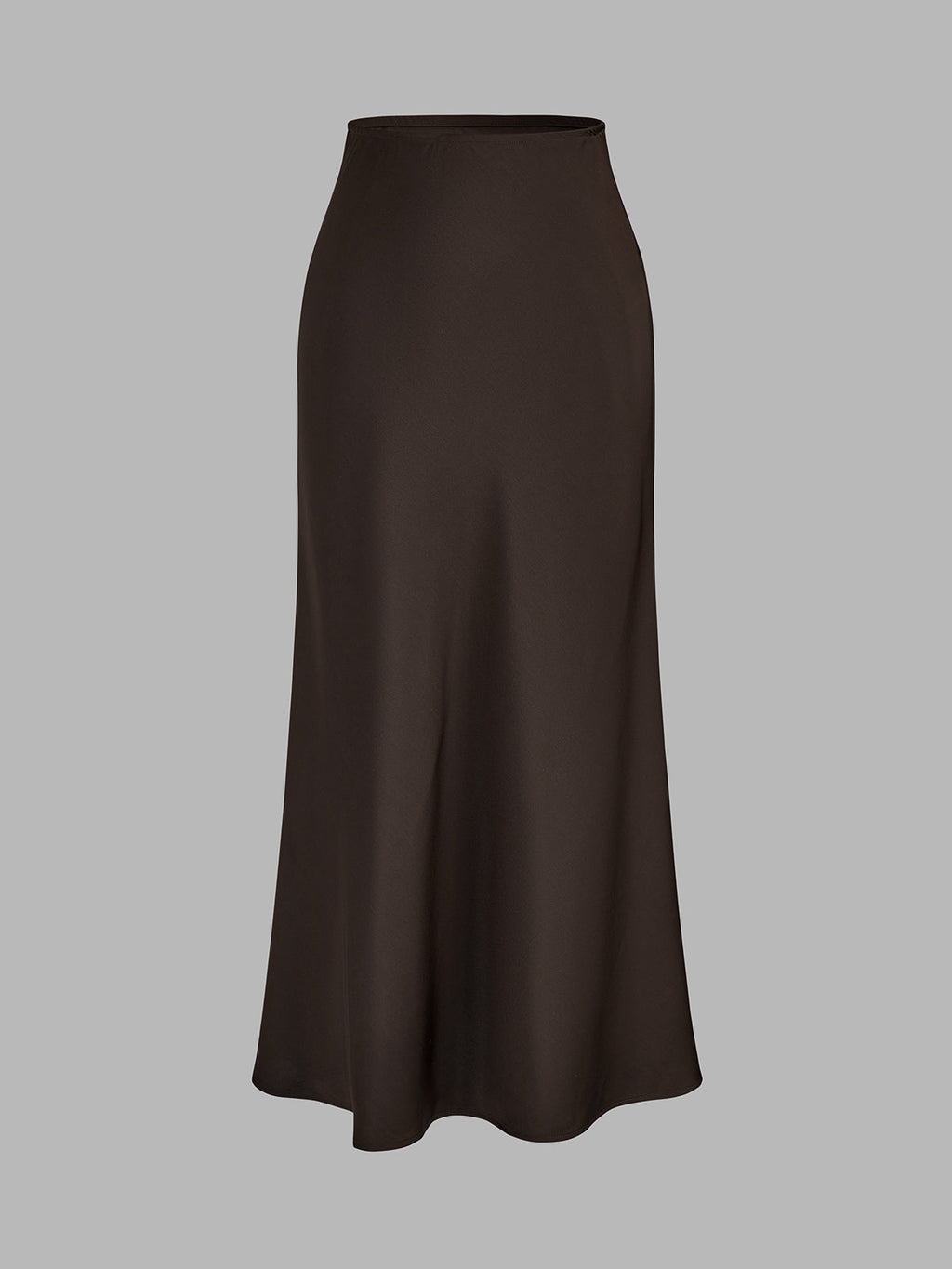 Belted Peplum Top & Satin Midi Skirt Set
