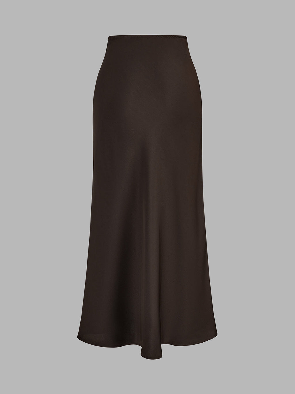 Belted Peplum Top & Satin Midi Skirt Set