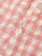 Off Shoulder Ruffle Gingham Mini Dress