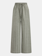 Striped Cotton Linen Halter Top & Pants Set