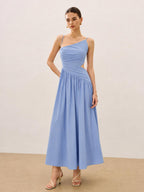 Asymmetric Cutout Cami Maxi Dress
