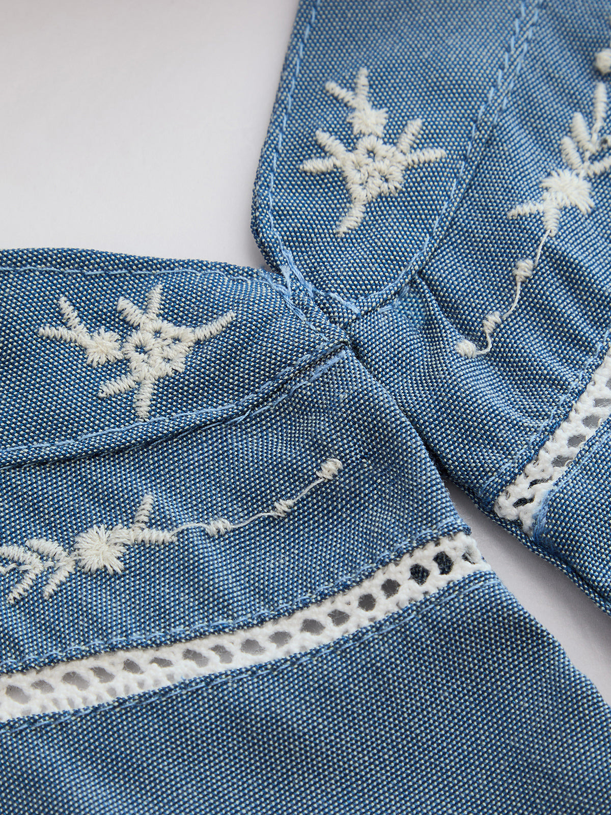 Embroidered Halter Cropped Tank Top