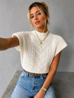 Plain Cap Sleeve Sweater Vest