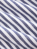 Asymmetrical Neck Striped Sleeveless Blouse