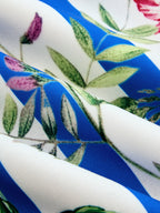 Floral Print Striped Sleeveless Maxi Dress
