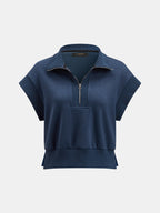Half Zip Polo Casual Sweatshirt