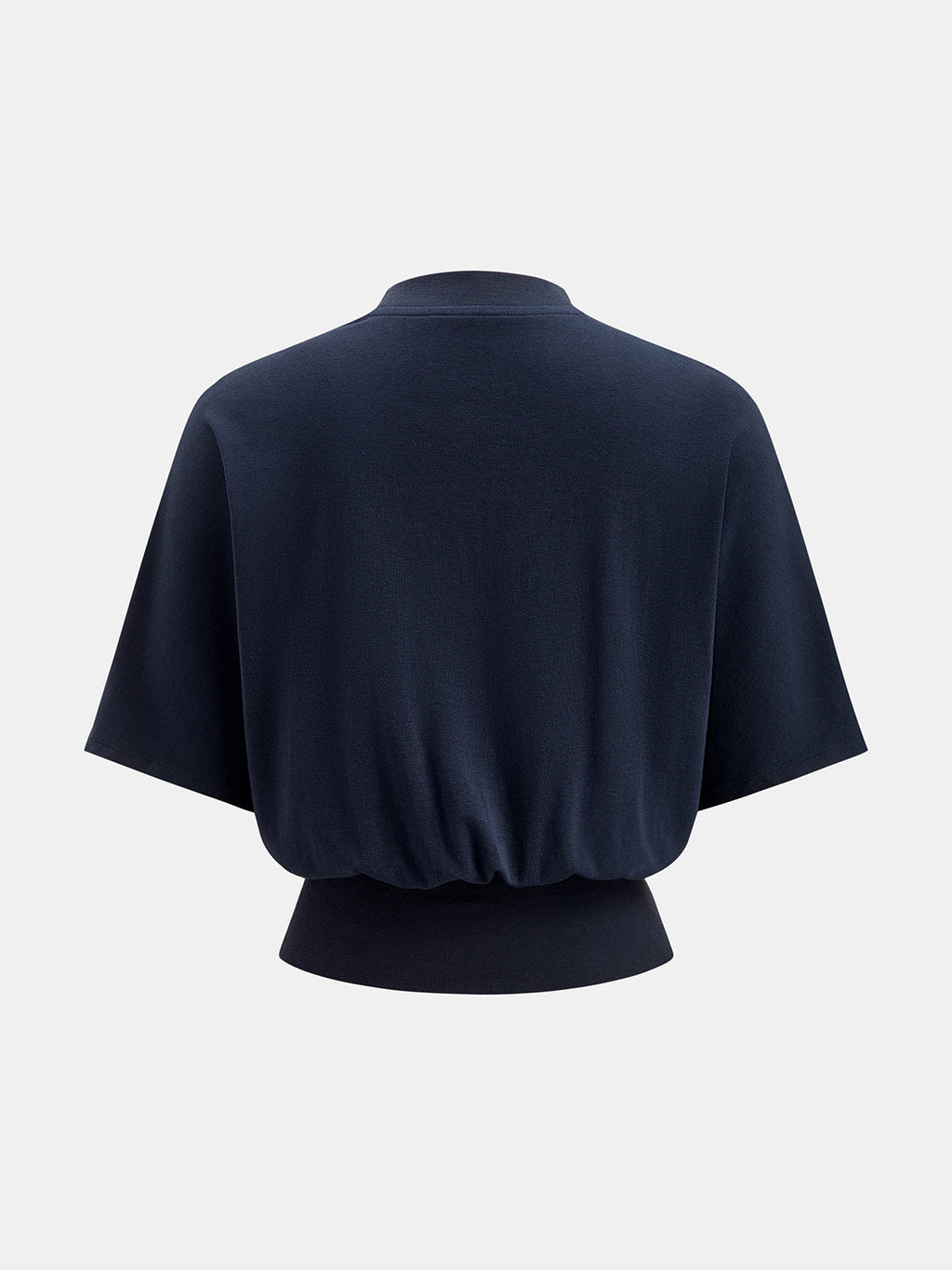 Stand Collar Short Sleeve Blouse
