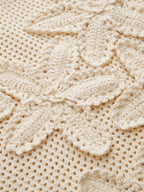 3D Floral Crochet Halter Knit Top