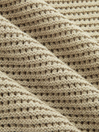 Open Knit Sleeveless Tank Top & Shorts Set